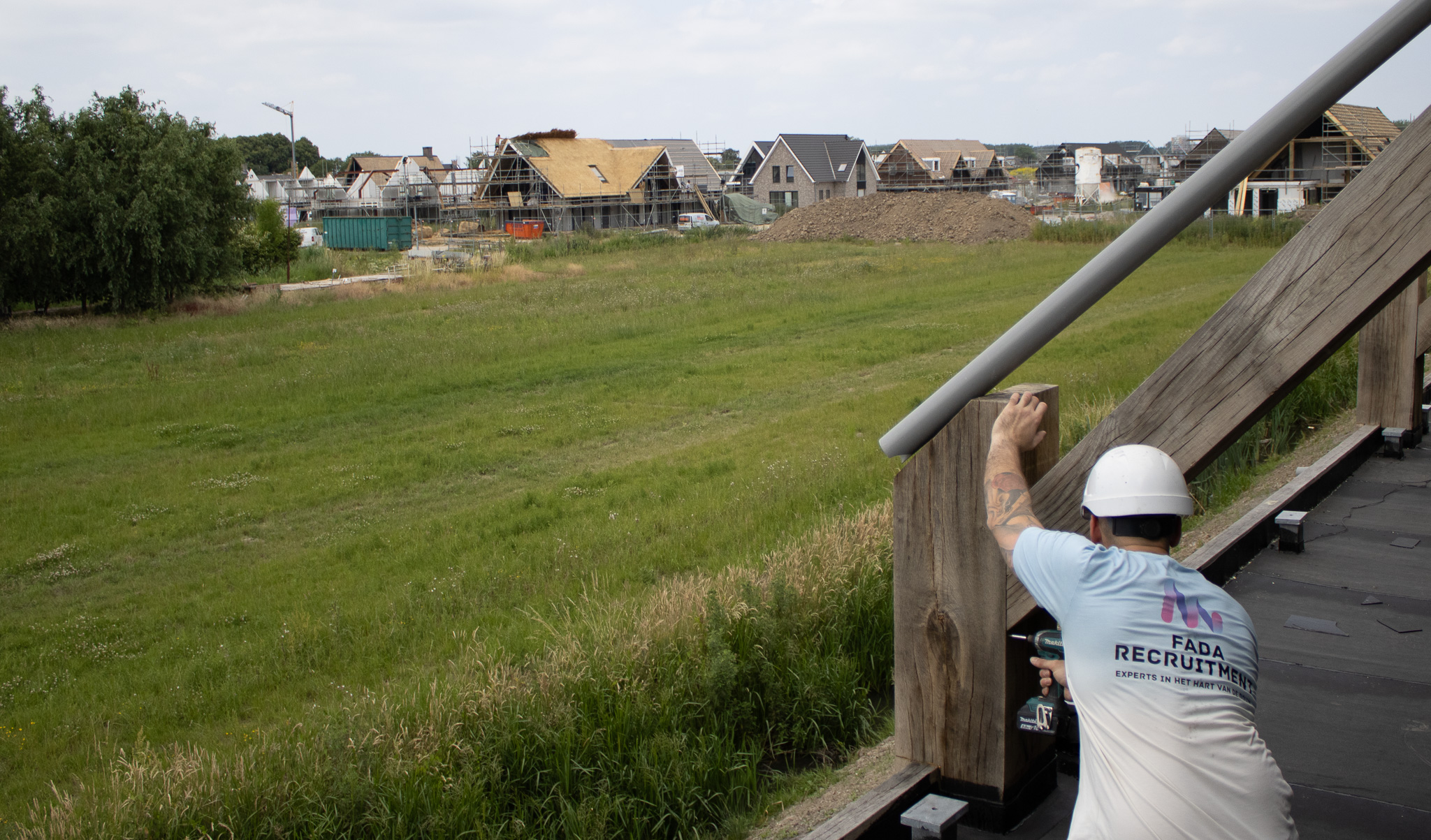 Bouwvakker aan het werk